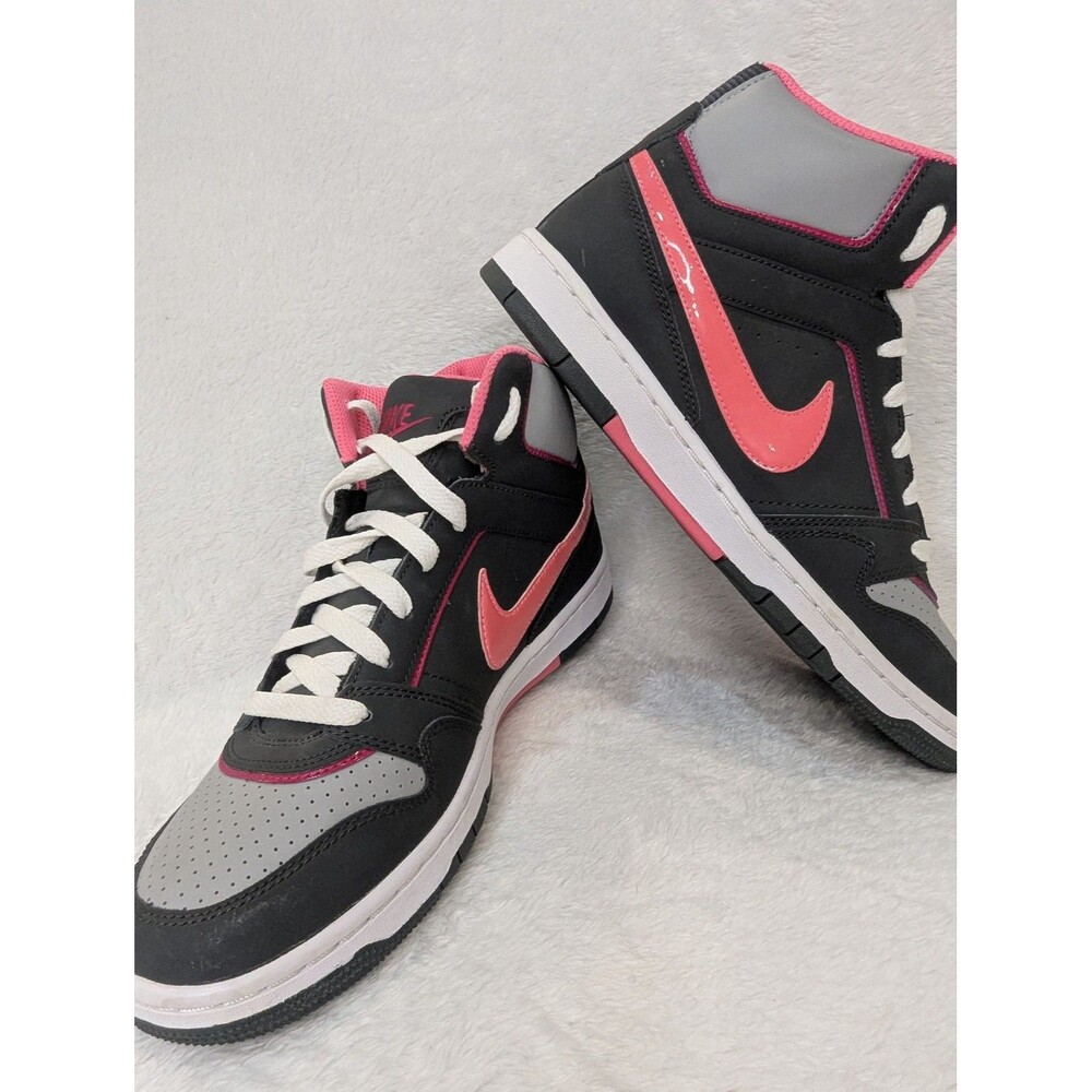 Nike Court Borough High Black Pink Gray Shoes Women's 9